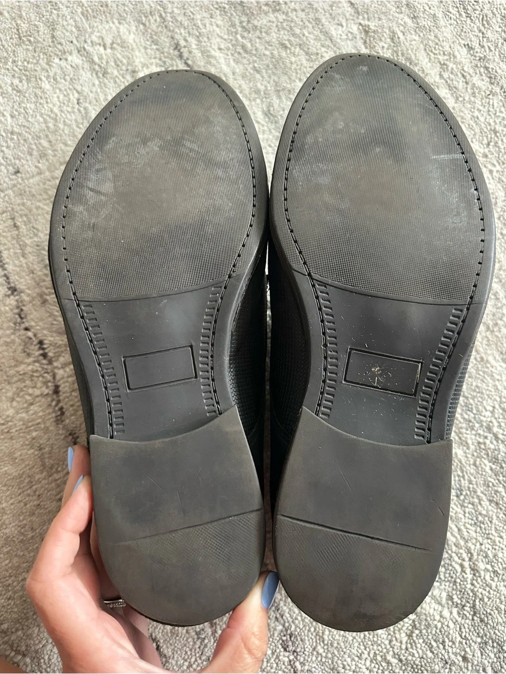 Alfani Men’s Black Leather Cap-Toe Oxford Lace Up Derby Shoes size 9M